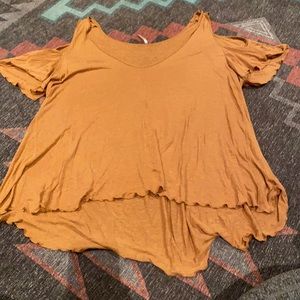 Free people top, Cold shoulder, high low